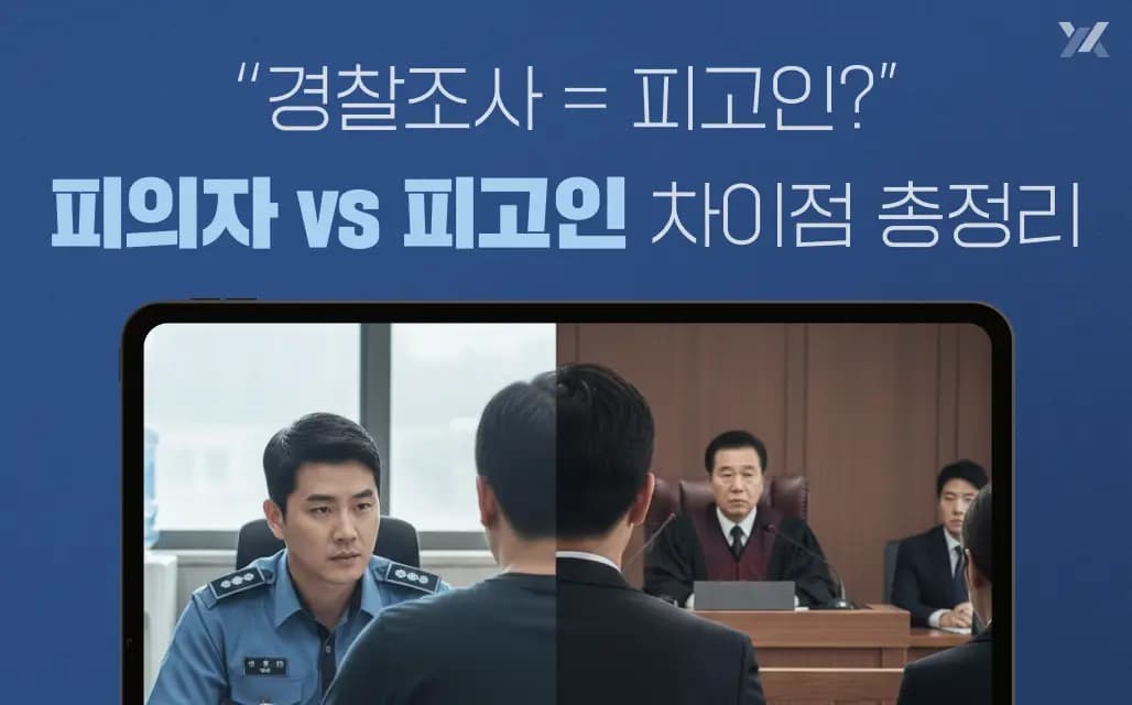 피의자 피고인 차이 총정리｜수사·재판 단계별 권리와 대응법