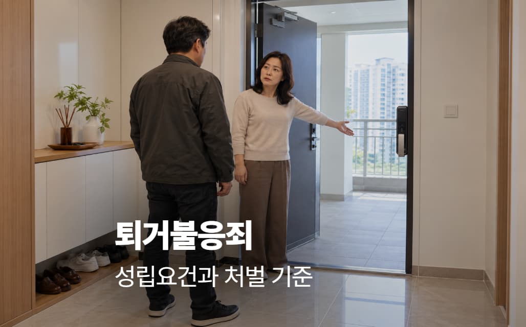 퇴거불응죄 성립요건과 처벌 기준